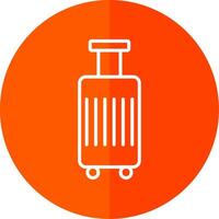 Luggage Line Yellow White Icon vector