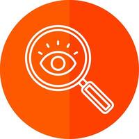 Magnifying Glass Line Yellow White Icon vector