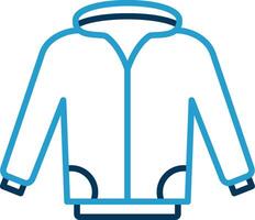 Jacket Line Blue Two Color Icon vector