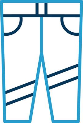 Jeans Line Blue Two Color Icon