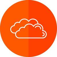 Clouds Line Yellow White Icon vector