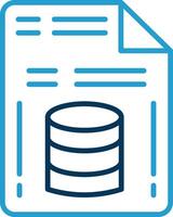 Data Line Blue Two Color Icon vector