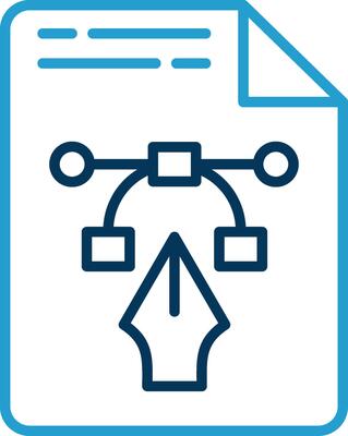 File Line Blue Two Color Icon