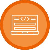 Html Code Line Multi Circle Icon vector
