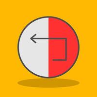 Loop Filled Shadow Icon vector