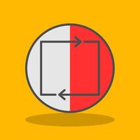 Loop Filled Shadow Icon vector