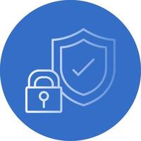 Security Flat Bubble Icon vector