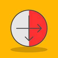 Intersect Filled Shadow Icon vector