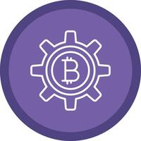 Bitcoin Management Line Multi Circle Icon vector