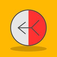 Merge Filled Shadow Icon vector