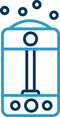 Humidifier Line Blue Two Color Icon