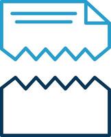 Ripped Line Blue Two Color Icon vector