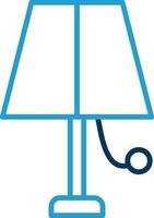 Lamp Line Blue Two Color Icon vector