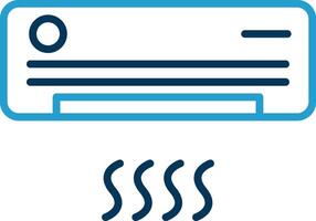 Air Conditioner Line Blue Two Color Icon vector