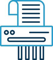 Shredder Line Blue Two Color Icon vector