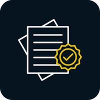 Notes Line Yellow White Icon vector