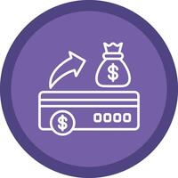 Bank Check Line Multi Circle Icon vector