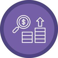 Search Line Multi Circle Icon vector