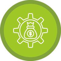 Asset Management Line Multi Circle Icon vector