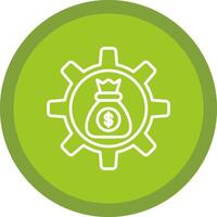 Asset Management Line Multi Circle Icon vector