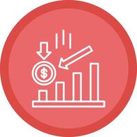 Losses Line Multi Circle Icon vector