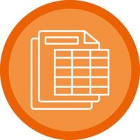 Spreadsheet Line Multi Circle Icon vector