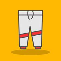 Trousers Filled Shadow Icon vector