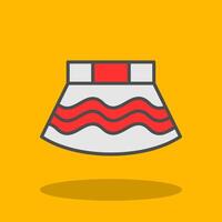 Skirt Filled Shadow Icon vector