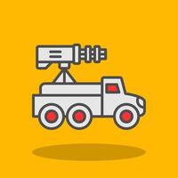 Truck Filled Shadow Icon vector