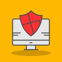 Protection Filled Shadow Icon vector