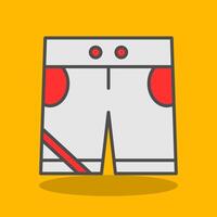 pantalones cortos lleno sombra icono vector