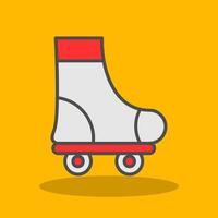 Roller Skate Filled Shadow Icon vector