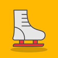 Ice Skating Filled Shadow Icon vector