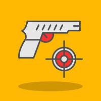 Shooting Filled Shadow Icon vector