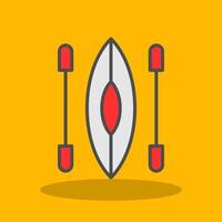 Kayak Filled Shadow Icon vector