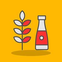 Home Brewing Filled Shadow Icon vector