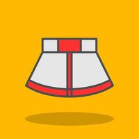 Skirt Filled Shadow Icon vector