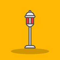 Street Light Filled Shadow Icon vector