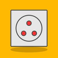 Wall Plug Filled Shadow Icon vector