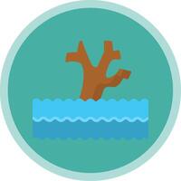 Flood Flat Multi Circle Icon vector