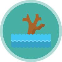 Flood Flat Multi Circle Icon vector