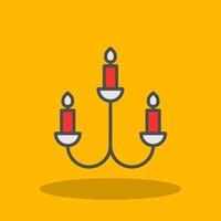 Candelabrum Filled Shadow Icon vector