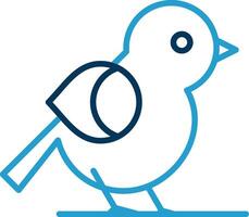 Bird Line Blue Two Color Icon vector