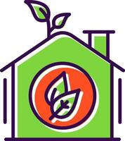 Green House filled Design Icon vector