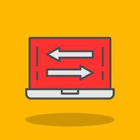 Transfer Filled Shadow Icon vector