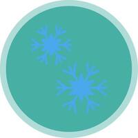 copos de nieve plano multi circulo icono vector