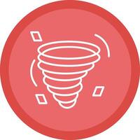 Tornado Line Multi Circle Icon vector