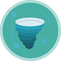 Tornado Flat Multi Circle Icon vector