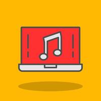 Music Filled Shadow Icon vector