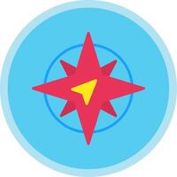 este plano multi circulo icono vector